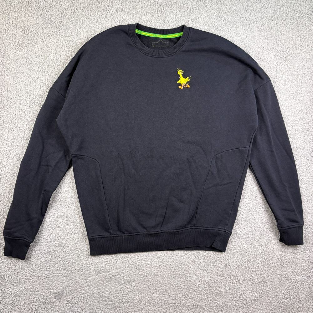Under Armour x Steph Curry x Sesame Street Sweatshirt Mens Small Black Pullover